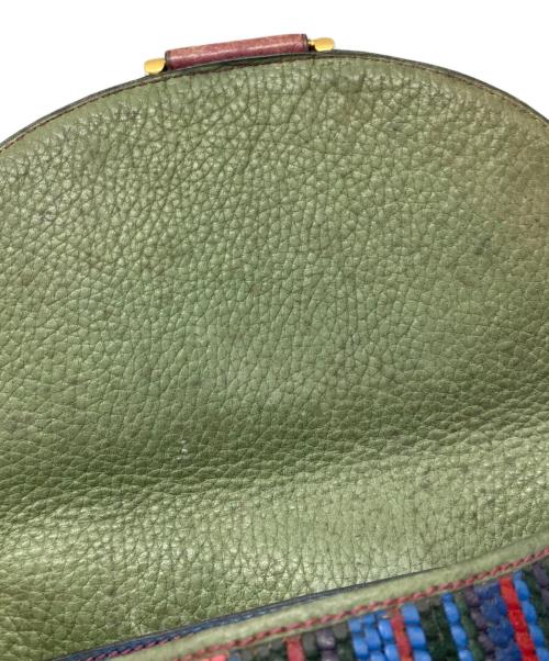 DELVAUX（デルヴォー）DELVAUX (デルヴォー) ヴィンテージフラップショルダーバッグ レッドの古着・服飾アイテム