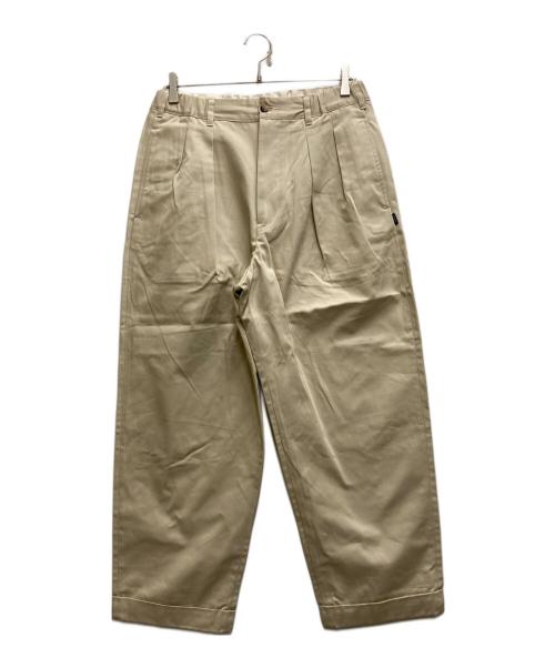 TapWater（タップウォーター）TapWater (タップウォーター) Cotton Chino Tuck Trousers ベージュ サイズ:34の古着・服飾アイテム
