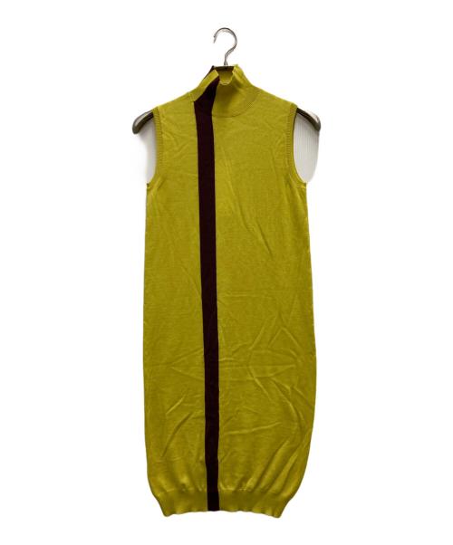 MARNI（マルニ）MARNI (マルニ) ノースリーブニットワンピース イエロー サイズ:40の古着・服飾アイテム