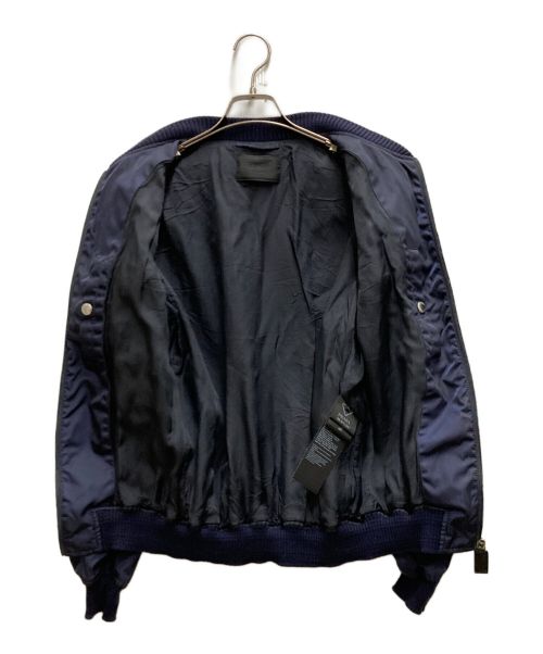 PRADA（プラダ）PRADA (プラダ) ナイロンボンバージャケット ネイビー サイズ:46の古着・服飾アイテム