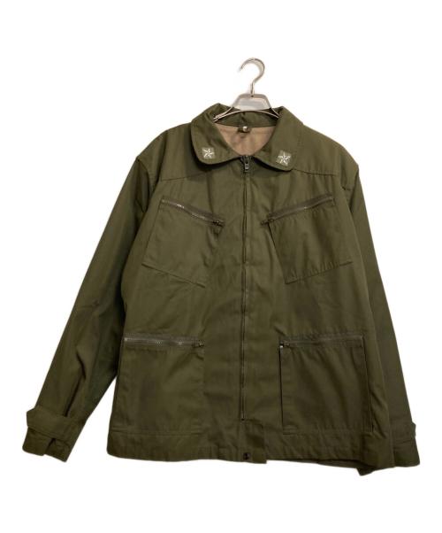 ---（---）--- (---) ジャケット グリーン サイズ:記載なしの古着・服飾アイテム
