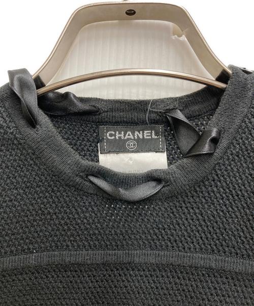 CHANEL（シャネル）CHANEL (シャネル) コットンニットベスト ブラック サイズ:36の古着・服飾アイテム