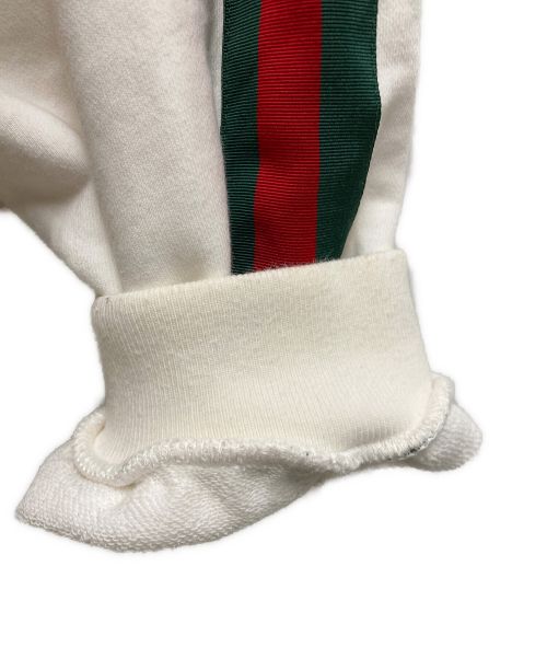 GUCCI（グッチ）GUCCI (グッチ) adidas (アディダス) シェリーライン スリーストライプ トレフォイル ロゴ スウェット パーカー ホワイト サイズ:Mの古着・服飾アイテム