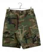 OLD STUSSYオールドステューシー）の古着「カモフラカーゴショーツ」｜オリーブ