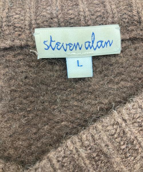 STEVEN ALAN（スティーブンアラン）STEVEN ALAN (スティーブンアラン) Y/SHAGGY CREW KNIT ブラウン サイズ:Ⅼの古着・服飾アイテム