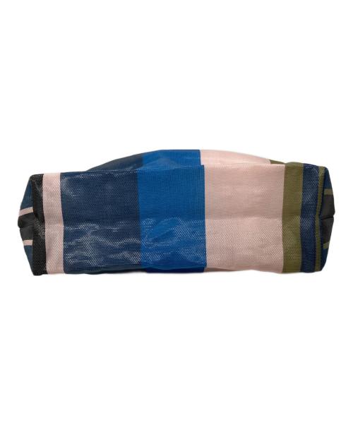 MARNI（マルニ）MARNI (マルニ) MARKET STRIPE BAG ネイビー×ピンクの古着・服飾アイテム