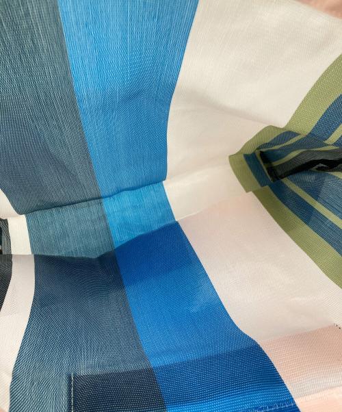 MARNI（マルニ）MARNI (マルニ) MARKET STRIPE BAG ネイビー×ピンクの古着・服飾アイテム