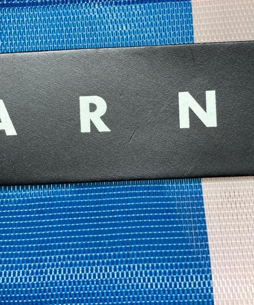 MARNI（マルニ）MARNI (マルニ) MARKET STRIPE BAG ネイビー×ピンクの古着・服飾アイテム