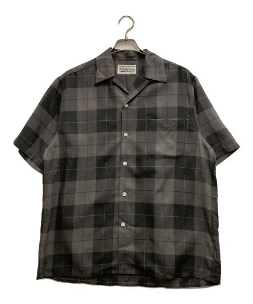 WACKO MARIA（ワコマリア）WACKO MARIA (ワコマリア) OMBRAY CHECK OPEN COLLAR SHIRT S/S グレー サイズ:Mの古着・服飾アイテム