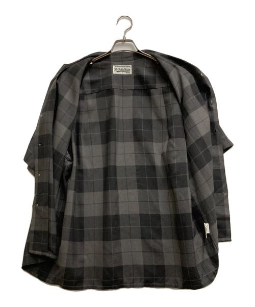 WACKO MARIA（ワコマリア）WACKO MARIA (ワコマリア) OMBRAY CHECK OPEN COLLAR SHIRT S/S グレー サイズ:Mの古着・服飾アイテム