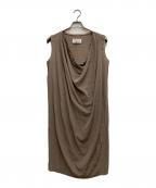 Maison Margielaメゾンマルジェラ）の古着「シルクドレープワンピース」｜ベージュ