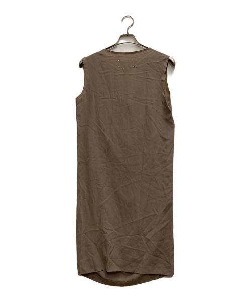 Maison Margiela（メゾンマルジェラ）Maison Margiela (メゾンマルジェラ) シルクドレープワンピース ベージュ サイズ:42の古着・服飾アイテム