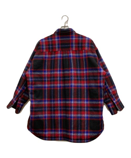 seven by seven（セブンバイセブン）seven by seven (セブンバイセブン) CPOチェックジャケット レッド×ネイビー サイズ:Ⅼの古着・服飾アイテム