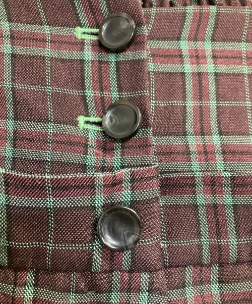 Ameri（アメリ）Ameri (アメリ) 2WAY WIDE BELT CHECK PANTS ブラウン サイズ:Ｓの古着・服飾アイテム