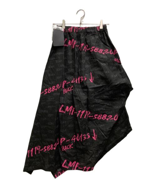 LIMI feu（リミフゥ）LIMI feu (リミフゥ) 変形タッグスカート ブラック×ピンク サイズ:2の古着・服飾アイテム