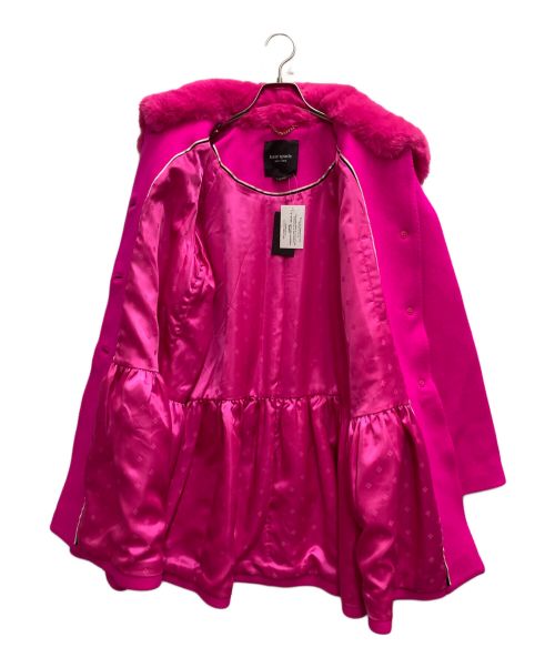 Kate Spade（ケイトスペード）Kate Spade (ケイトスペード) Faux Fur Flounce Wool Coat ピンク サイズ:Mの古着・服飾アイテム