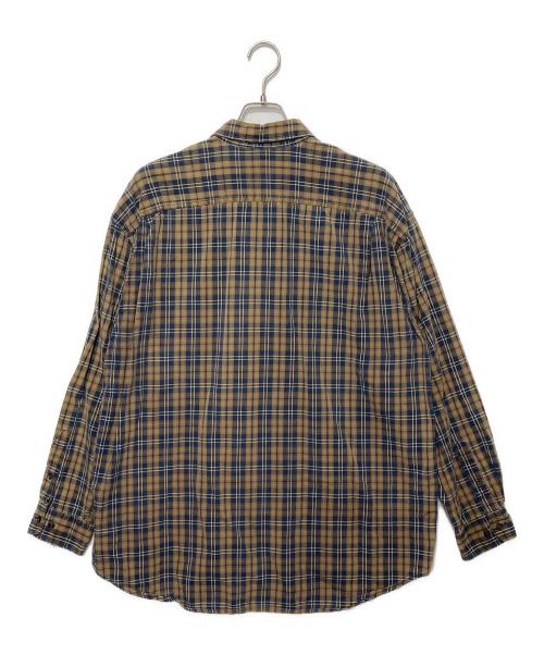 OLDGAP（オールドギャップ）OLDGAP (オールドギャップ) オーバーサイズチェックシャツ ブラウン×ブルー サイズ:XLの古着・服飾アイテム