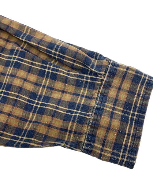 OLDGAP（オールドギャップ）OLDGAP (オールドギャップ) オーバーサイズチェックシャツ ブラウン×ブルー サイズ:XLの古着・服飾アイテム