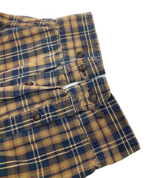 OLDGAP（オールドギャップ）OLDGAP (オールドギャップ) オーバーサイズチェックシャツ ブラウン×ブルー サイズ:XLの古着・服飾アイテム