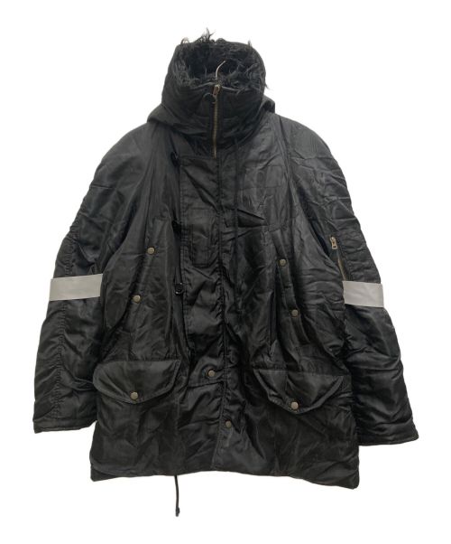 MM6 Maison Margiela（エムエムシックスメゾンマルジェラ）MM6 Maison Margiela (エムエムシックス メゾンマルジェラ) NYLON BOMBER JACKET ブラック サイズ:46の古着・服飾アイテム