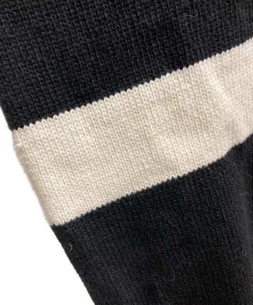 REVERBERATE（リバーバレイト）REVERBERATE (リバーバレイト) カシミヤ混ニット ホワイト×ブラック サイズ:2の古着・服飾アイテム