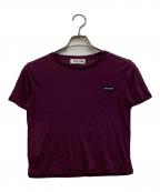 MIU MIUミュウミュウ）の古着「リブ編み ジャージー Tシャツ」｜パープル