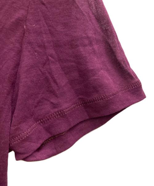 MIU MIU（ミュウミュウ）MIU MIU (ミュウミュウ) リブ編み ジャージー Tシャツ パープル サイズ:Sの古着・服飾アイテム