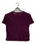 MIU MIU (ミュウミュウ) リブ編み ジャージー Tシャツ パープル サイズ:S：20000円