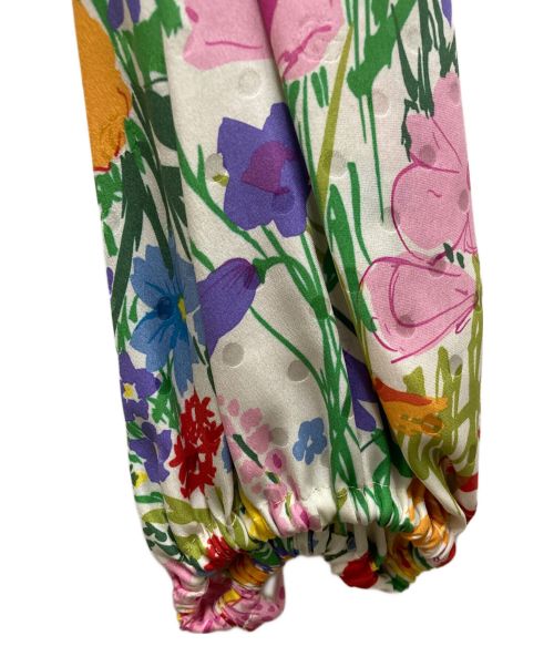 GUCCI（グッチ）GUCCI (グッチ) フローラルシルクドレス マルチカラー サイズ:38の古着・服飾アイテム