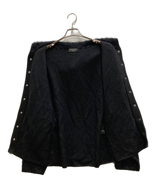BALENCIAGA（バレンシアガ）BALENCIAGA (バレンシアガ) Brushed Wool Hooded Cardigan ブラック サイズ:1の古着・服飾アイテム