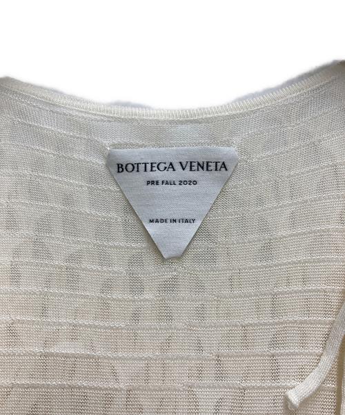 BOTTEGA VENETA（ボッテガベネタ）BOTTEGA VENETA (ボッテガベネタ) フリンジノースリーブニット ホワイト サイズ:Sの古着・服飾アイテム