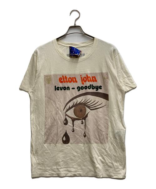 GUCCI（グッチ）GUCCI (グッチ) Elton John (エルトン・ジョン) コラボTEE ベージュ サイズ:Ⅿの古着・服飾アイテム