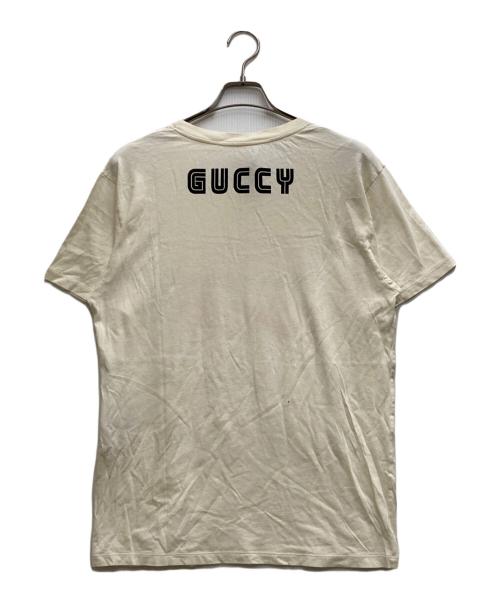 GUCCI（グッチ）GUCCI (グッチ) Elton John (エルトン・ジョン) コラボTEE ベージュ サイズ:Ⅿの古着・服飾アイテム