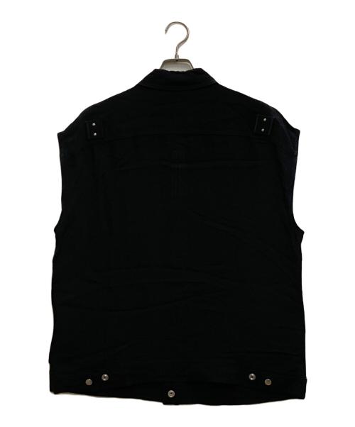RICK OWENS（リックオウエンス）RICK OWENS (リックオウエンス) SLEEVELESS JUMBO OUTERSHIRT ブラック サイズ:46(M)の古着・服飾アイテム
