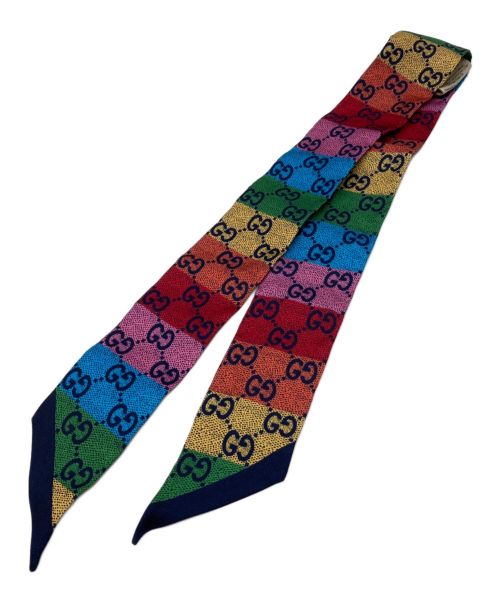 GUCCI（グッチ）GUCCI (グッチ) GGツイリースカーフ マルチカラーの古着・服飾アイテム