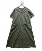 POSTELEGANTポステレガント）の古着「スキッパーシャツワンピース」｜グレー