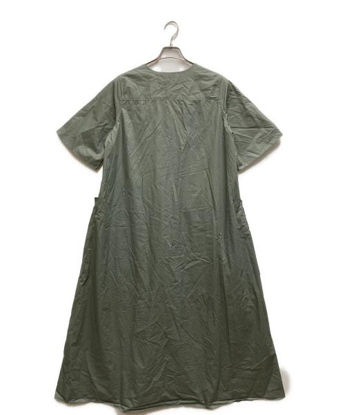 POSTELEGANT（ポステレガント）POSTELEGANT (ポステレガント) スキッパーシャツワンピース グレー サイズ:Ⅿの古着・服飾アイテム