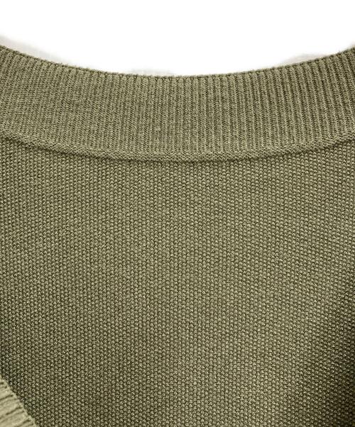 PLEATS PLEASE（プリーツプリーズ）PLEATS PLEASE (プリーツプリーズ) ノースリーブニットワンピース オリーブ サイズ:3の古着・服飾アイテム