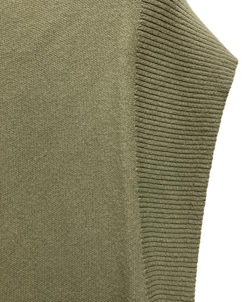 PLEATS PLEASE（プリーツプリーズ）PLEATS PLEASE (プリーツプリーズ) ノースリーブニットワンピース オリーブ サイズ:3の古着・服飾アイテム