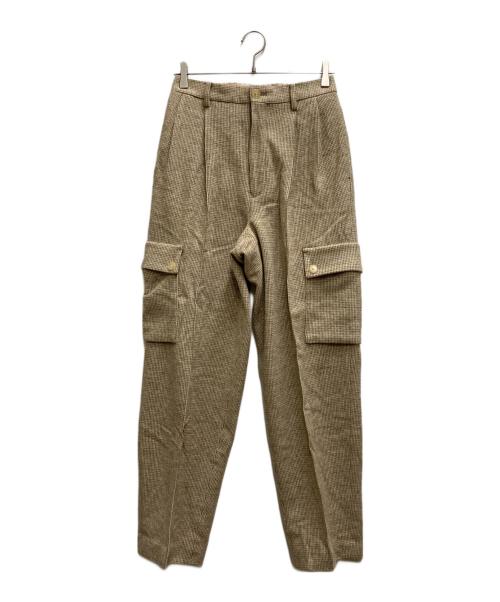 AURALEE（オーラリー）AURALEE (オーラリー) WOOL HAIRLINE LIGHT TWEED CARGO PANTS ベージュ サイズ:1の古着・服飾アイテム