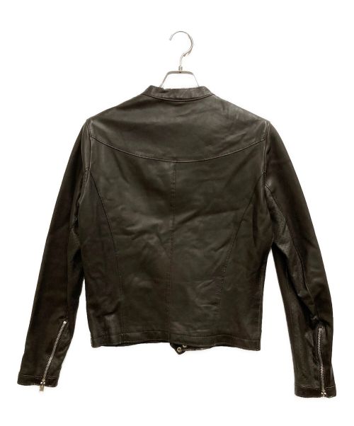 TAGLIATORE（タリアトーレ）TAGLIATORE (タリアトーレ) パンチングレザージャケット ブラウン サイズ:44の古着・服飾アイテム