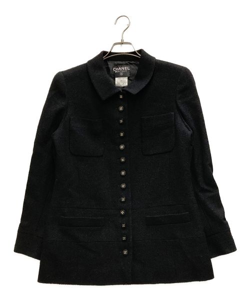 CHANEL（シャネル）CHANEL (シャネル) ツイードセットアップ ブラック サイズ:42の古着・服飾アイテム