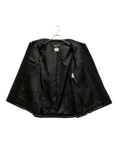 CHANEL（シャネル）CHANEL (シャネル) ツイードセットアップ ブラック サイズ:42の古着・服飾アイテム