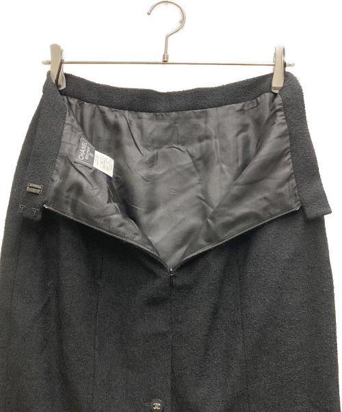 CHANEL（シャネル）CHANEL (シャネル) ツイードセットアップ ブラック サイズ:42の古着・服飾アイテム