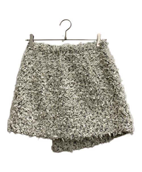 HYEON（ヘヨン）HYEON (ヘヨン) pepper mini wrap skirt ホワイト×ブラック サイズ:Ⅿの古着・服飾アイテム