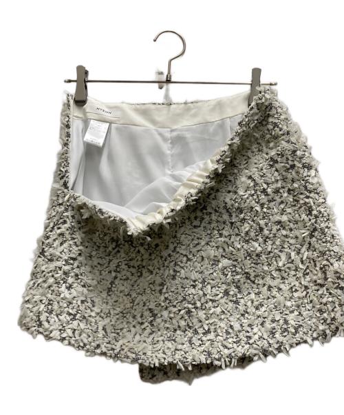 HYEON（ヘヨン）HYEON (ヘヨン) pepper mini wrap skirt ホワイト×ブラック サイズ:Ⅿの古着・服飾アイテム
