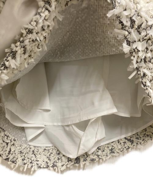 HYEON（ヘヨン）HYEON (ヘヨン) pepper mini wrap skirt ホワイト×ブラック サイズ:Ⅿの古着・服飾アイテム