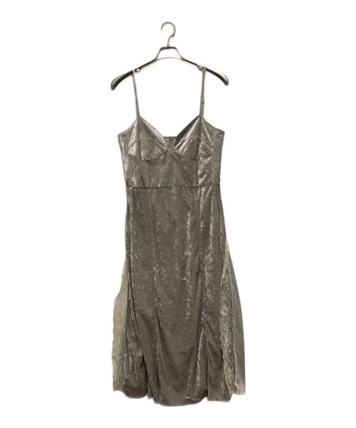 Chika Kisada（チカ キサダ）Chika Kisada (チカ キサダ) ベロアキャミソールワンピース シルバー サイズ:1の古着・服飾アイテム
