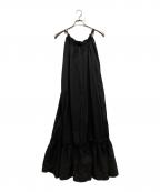 UN3D.アンスリード）の古着「W STRAP GATHER CAMI OP」｜ブラック