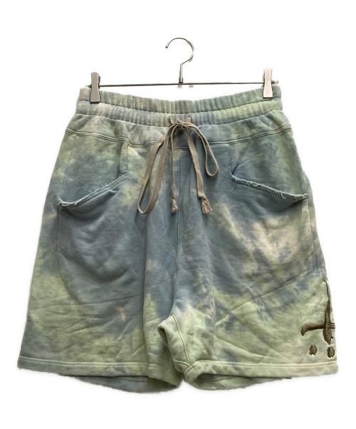 CVTVLIST（カタリスト）CVTVLIST (カタリスト) ハーフスウェットパンツ ブルー×グリーン サイズ:2の古着・服飾アイテム